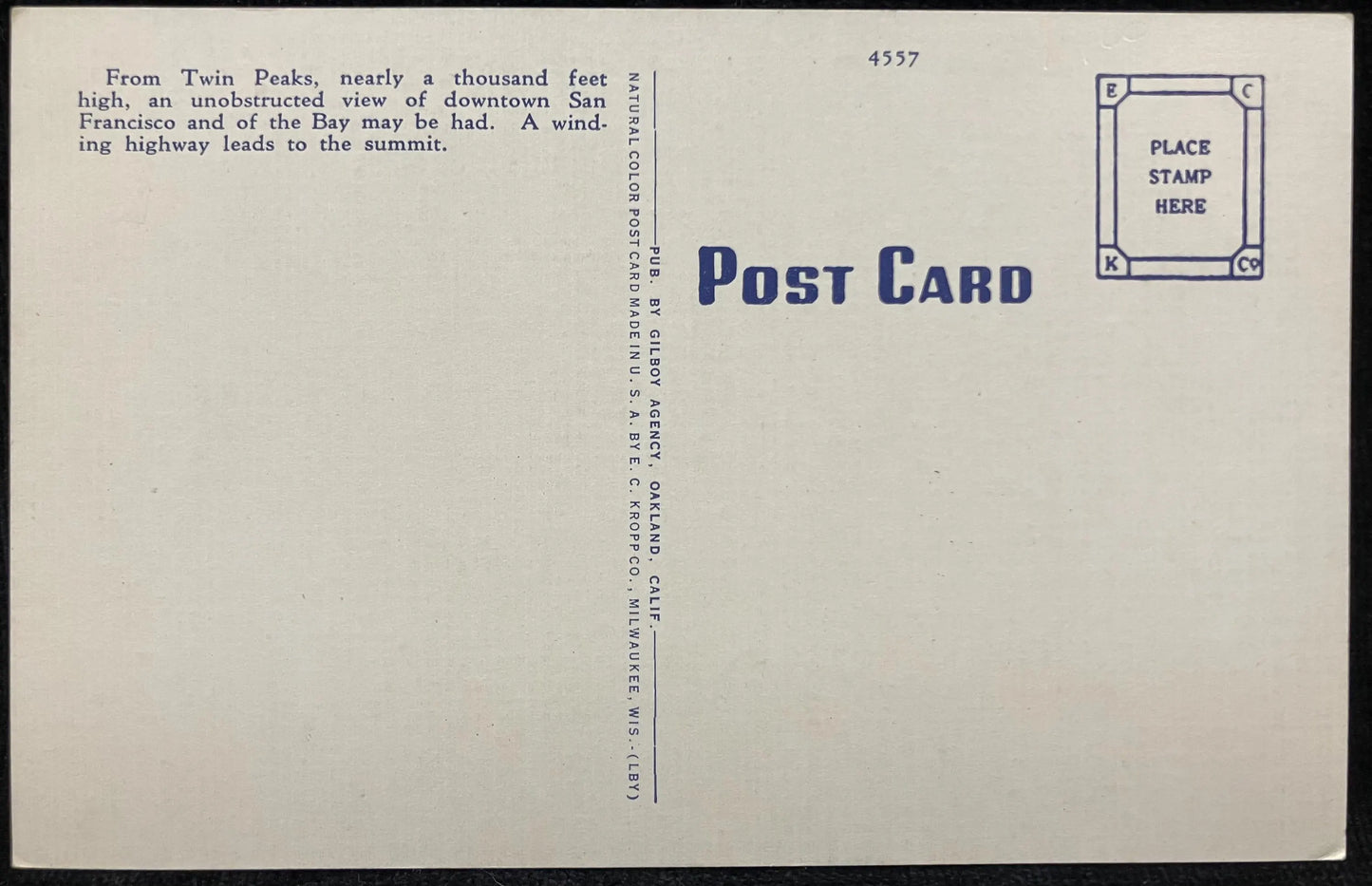 San Francisco, California - Oakland Across the Bay - Vintage Postcard