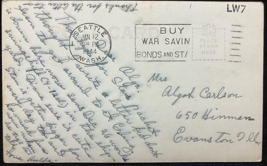 Lake Washington Floating Bridge - Seattle, Washington - Ellis 1015 - Vintage Bridge Postcard