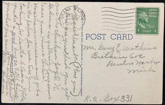 Hotel Rowe, Grand Rapids, Michigan - Vintage Hotel Postcard
