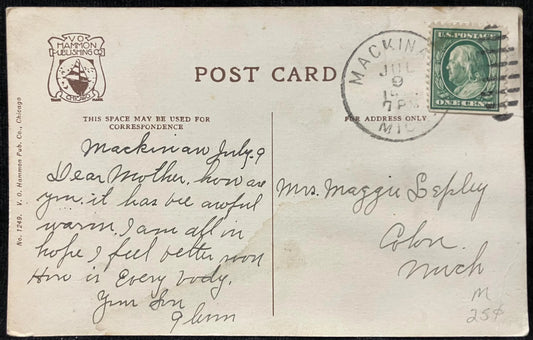 British Landing, Mackinac Island, Michigan - Vintage Postcard