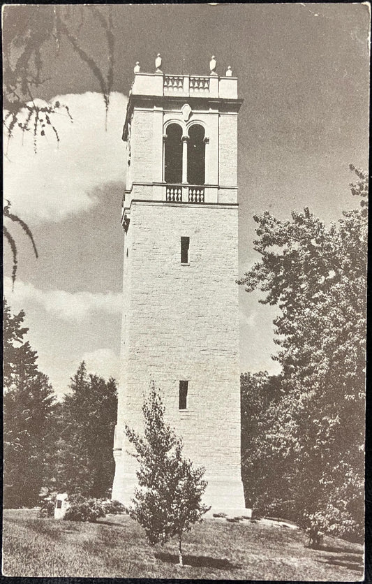 The Carillon Tower on the University Campus - Madison, Wisconsin - Photo: Diemer - Vintage Campus Postcard