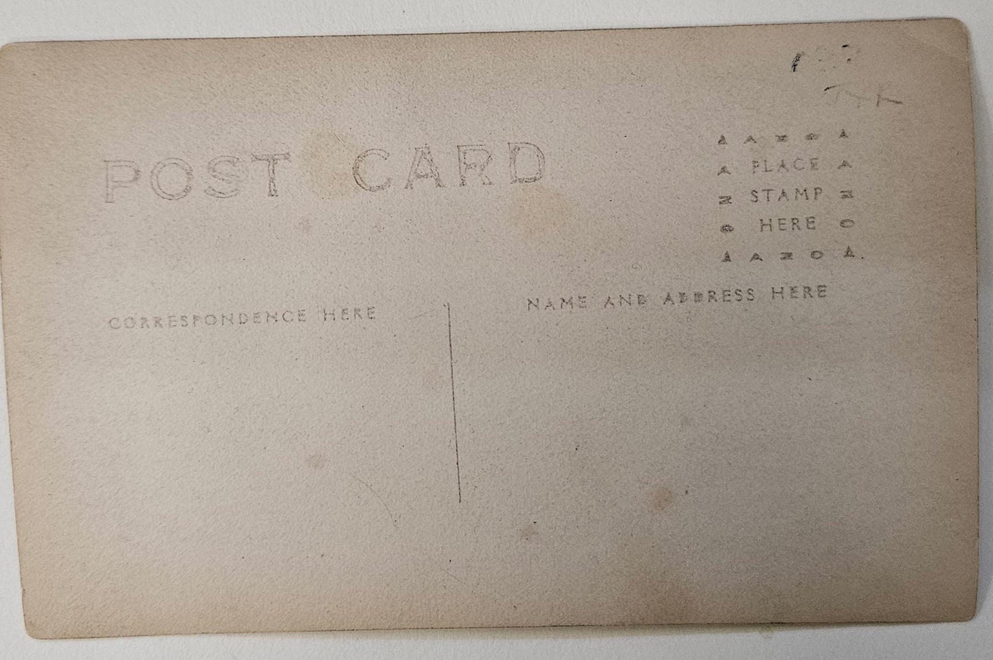 RPPC - Portrait - Young Man in Suit by Porch Steps about 1915 - stampbox was dated 1904 to 1918  - Full bleed photo -Maybe J. Edgar Hoover