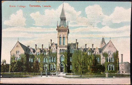 Knox College. - Toronto, Canada - Photo in 1900 of Canadian College on a Postcard - Toronto College in 1900