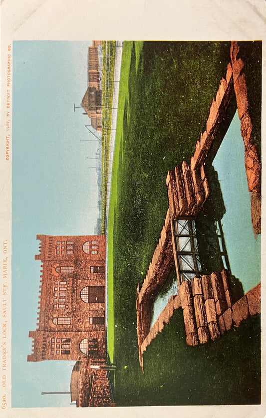 Old Trader’s Lock - Salt Ste.Marie, Ont., Canada - Vintage Postcard