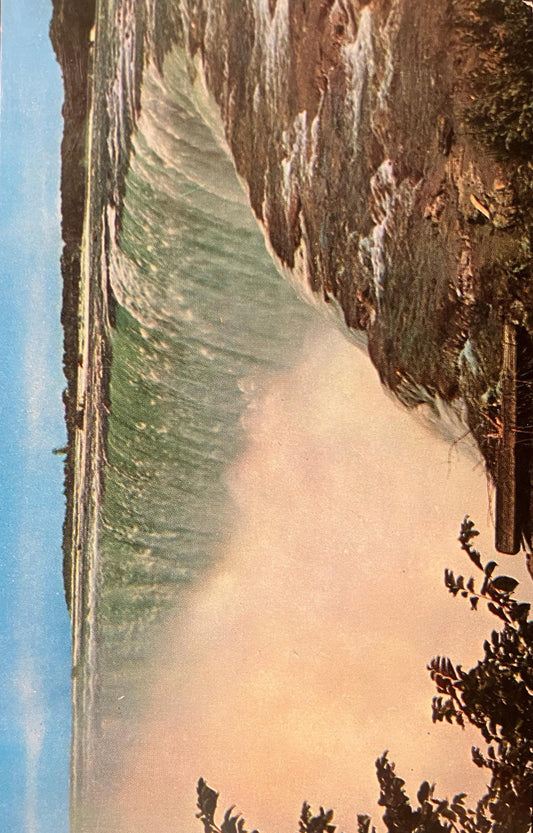 Brink of the Horseshoe Falls - Niagara Falls, Canada. - Printed in Canada - Vintage Waterfall Postcard