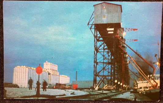 Port Churchill - Manitoba at Night - Printed in Canada- Manitoba Landing - International Postcard