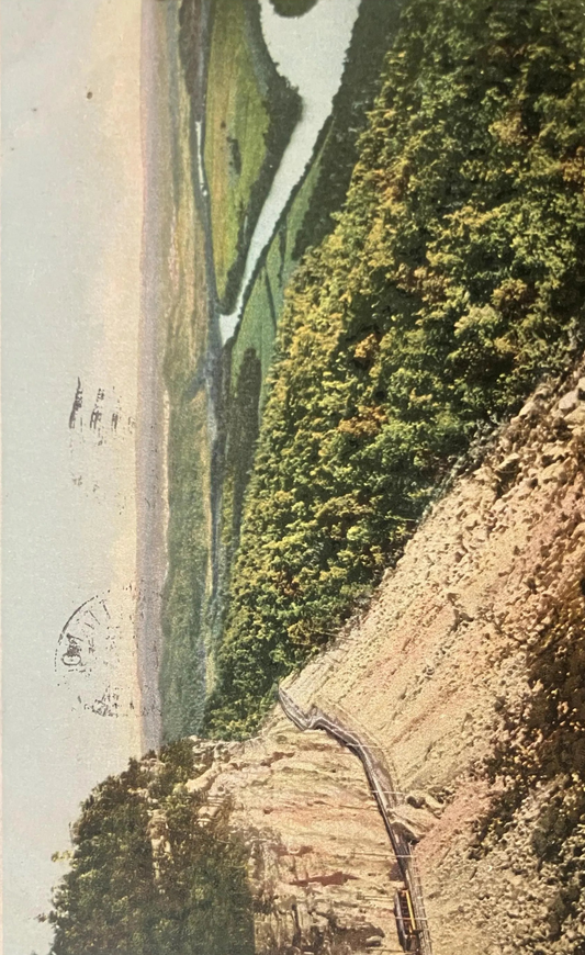 View of James Point on Signal Mountain Taken from Brady’s Point Near Chattanooga, Tennessee - Vintage Postcard