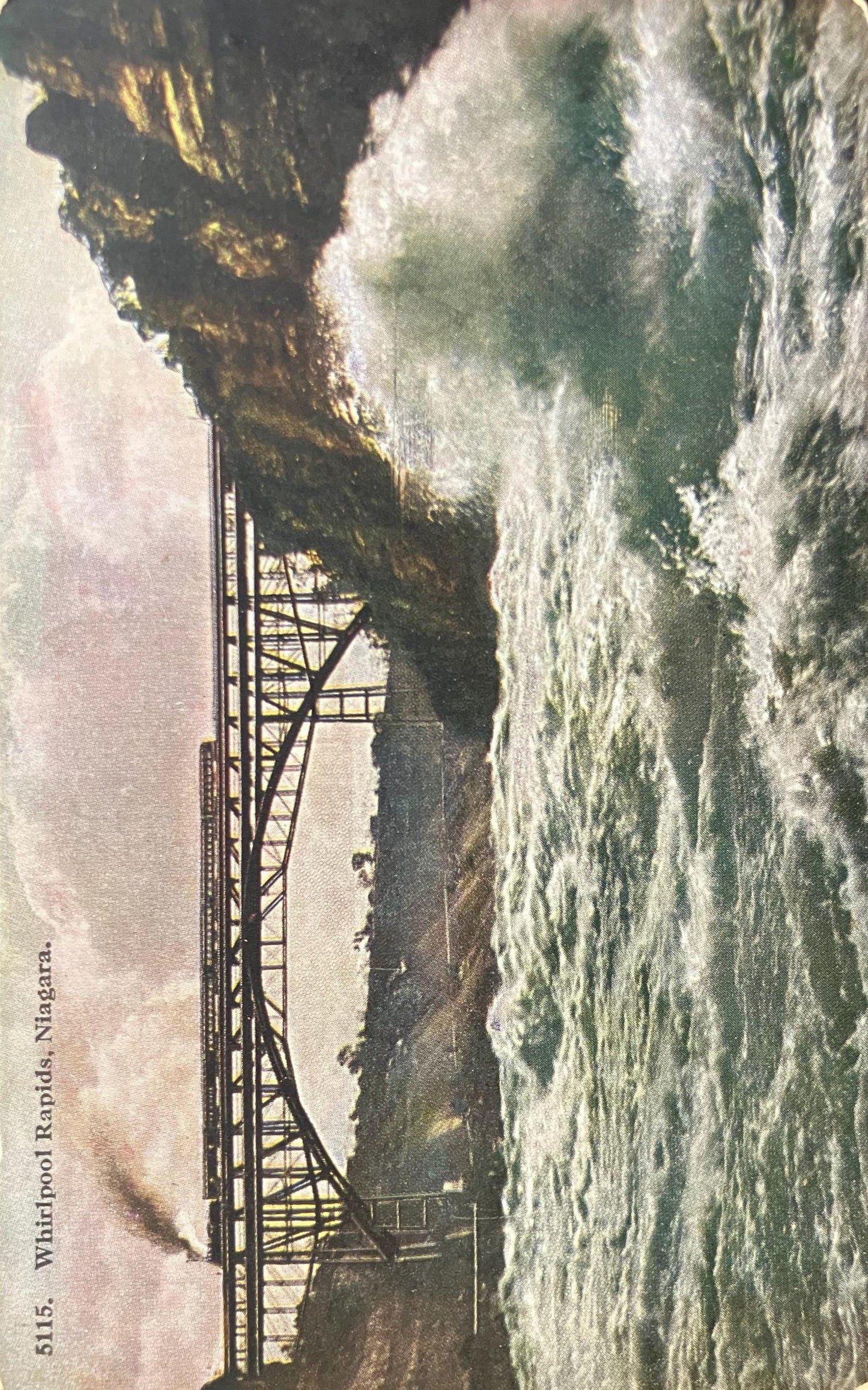 Whirlpool Rapids - Niagara - Grand Trunk Single Arch Bridge near Niagara - International Postcard