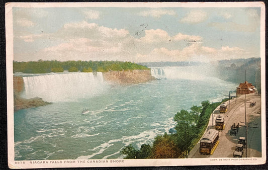 Niagara Falls From the Canadian Shore - Copr. Detroit Photographic Co. - Vintage Postcard