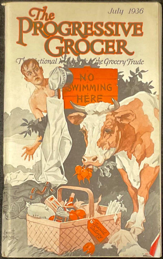 The Progressive Grocer - Traditional Monthly Magazine of the Grocery Trade - July 1936 - Great Advertisements, Pictures and Stories- RARE