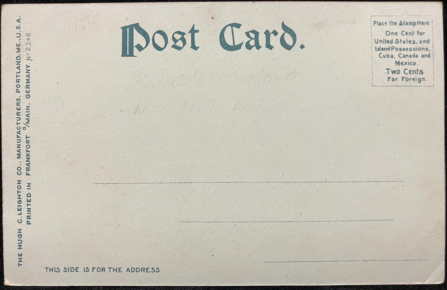 Thousand Islands - Steamers and Captain Visger of Captain Visger Line in the Rift - Ontario, Canada - 1902 Steam Boat Postcard