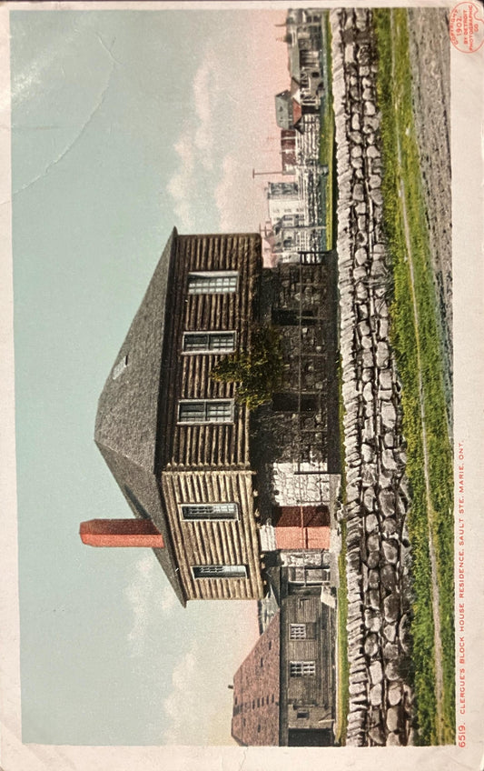 Clergue’s Block House Residence - Sault Ste. Marie, Ont. Canada. - Copyright. 1902 by Detroit Photographic Co. - Vintage Postcard