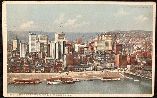 Group of Skyscrapers - Pittsburgh, PA. - 1920s Pittsburgh Postcard