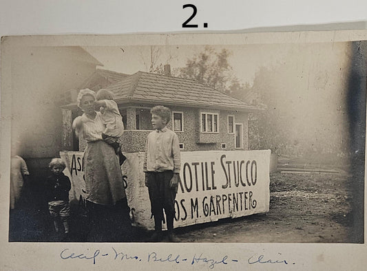 RPPC - Advertising Postcards - Flexotile Stucco -  Amos M. Carpenter - Vintage Postcard