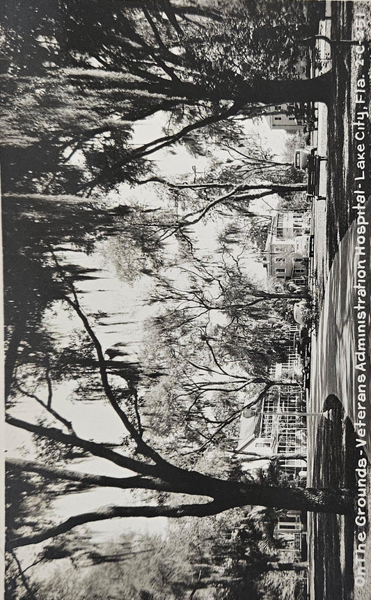 RPPC - Lake City Florida "On The Grounds Veterans Administration Hospital" Photograph by M. Cline, Chattanooga Tenn -realphotopostcard 1930s