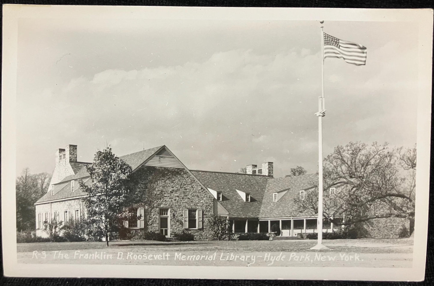 RPPC - The Franklin D. Roosevelt Memorial Library - Hyde Park, New York - America's First Presidential Library - Dedicated June 30, 1941 - Pre 1906 Vintage Postcard