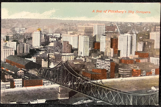 A few of Pittsburg's Sky Scrapers - 1920 Pennsylvania Postcard