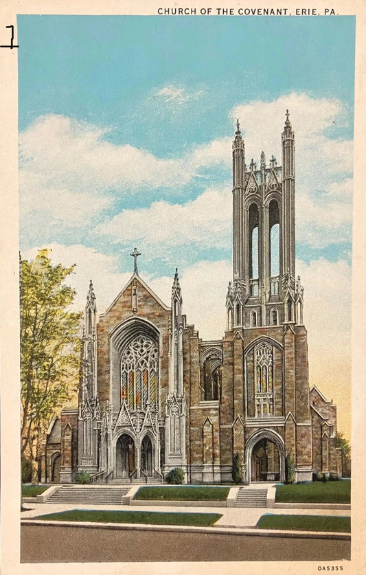 Church of the Covenant, Erie, PA. - Vintage Church Postcard **Two in Stock**
