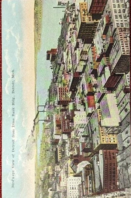 Bird's-eye View of Detroit, Michigan