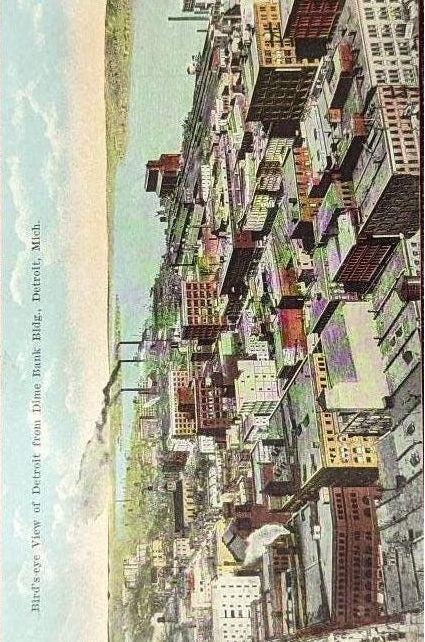 Bird's-eye View of Detroit, Michigan