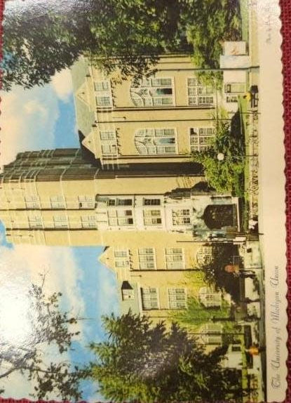 The University of Michigan in the 70s - photo by Larry Witt - Vintage Postcard