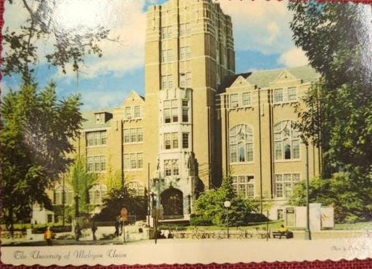 The University of Michigan in the 70s - photo by Larry Witt - Vintage Postcard