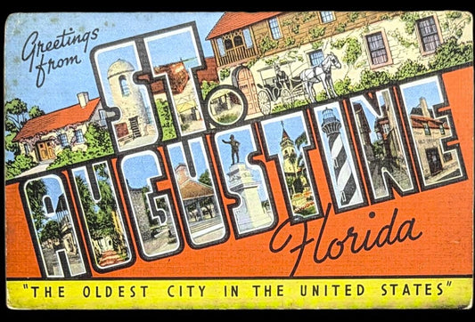 Greeting from St. Augustine, Florida - Digital Print Download