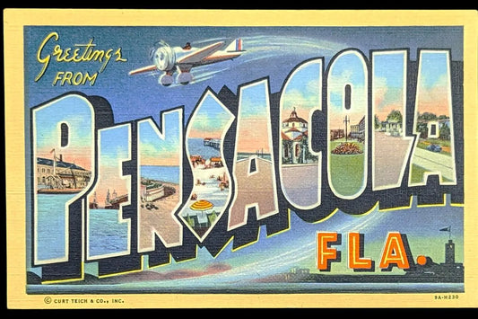 Greetings from Pensacola, Florida - Digital Print Download