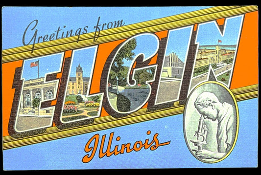 Greetings from Elgin, Illinois - Digital Print Download