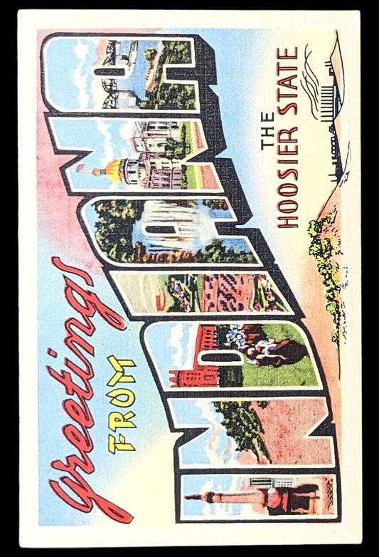 Greetings from Indiana, The Hoosier State - Digital Print Download