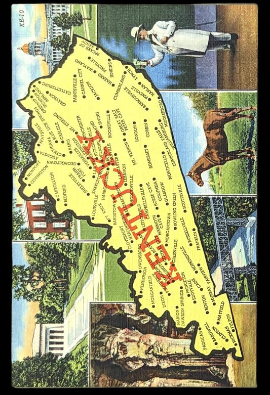 Kentucky Vintage Postcard Digital Art - Digital Print Download