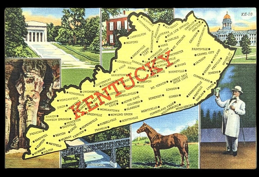 Kentucky Vintage Postcard Digital Art - Digital Print Download