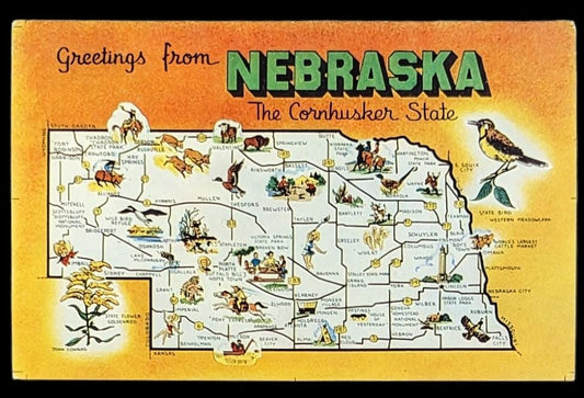 Greetings from Nebraska the Cornhusker State - Digital Print Download