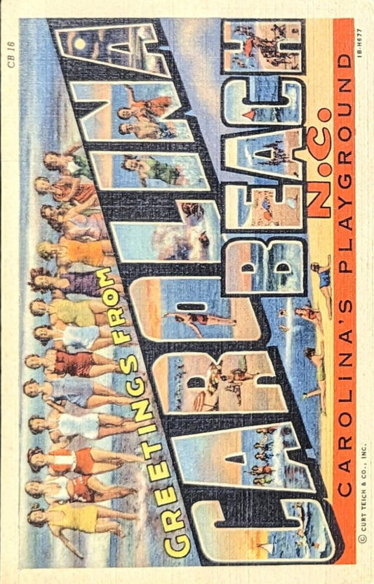 Greetings from Carolina Beach, North Carolina - Digital Print Download