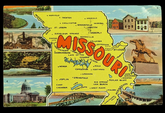 Missouri Vintage Style Postcard Digital Art Print Download