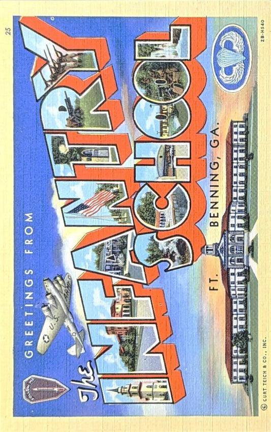 Greetings from The Infantry School, Benning, Georgia - Digital Print Download