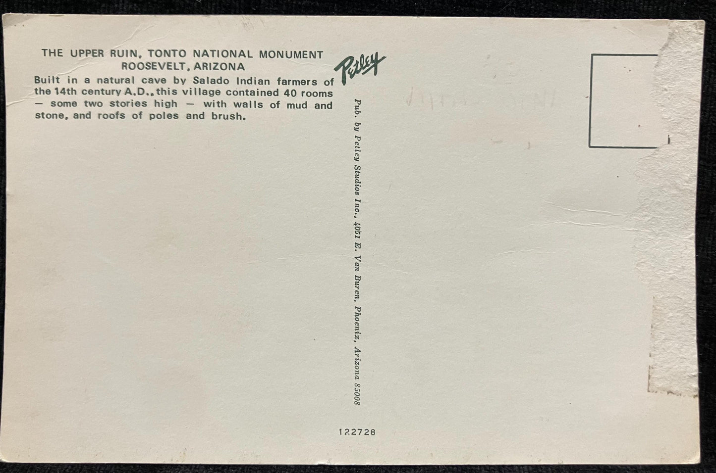 The Upper Ruin - Tonto National Monument - Roosevelt, Arizona - Vintage Postcard