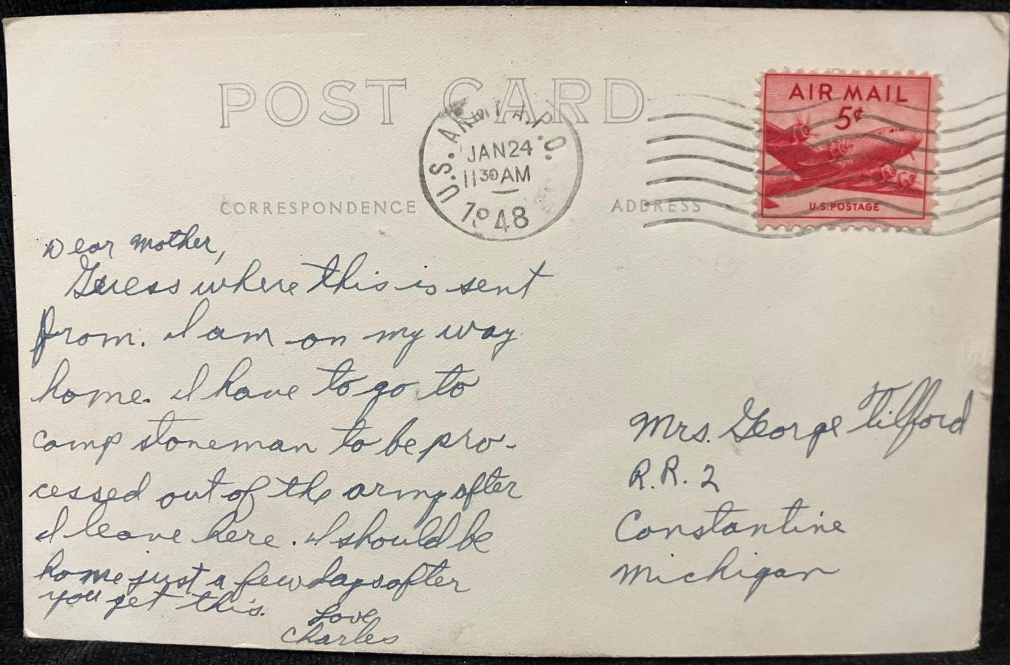 RPPC - Surf Hawaiian Islands - WWII Veteran - Vintage Postcard