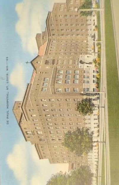 De Paul Hospital, St. Louis, Missouri - Vintage Postcard