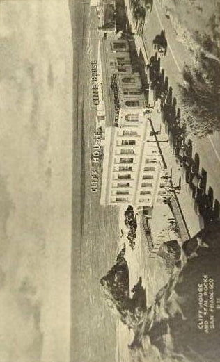 Cliff House and Seal Rocks - San Francisco, California - Vintage Postcard