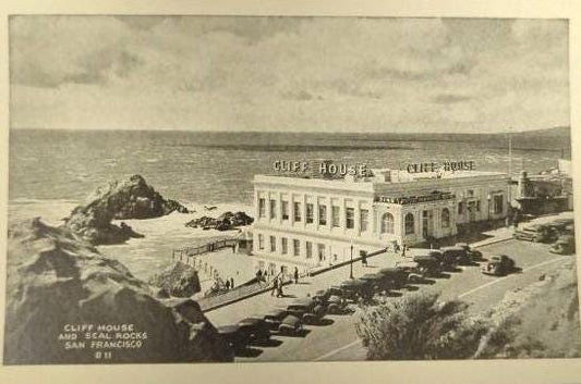 Cliff House and Seal Rocks - San Francisco, California - Vintage Postcard