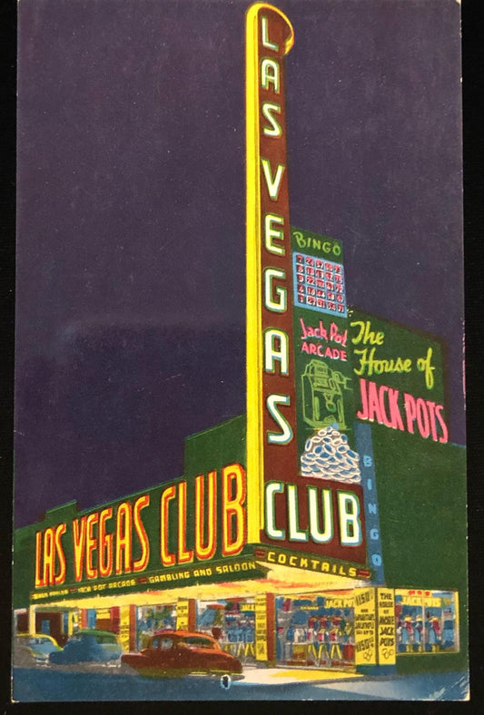 The Largest Sign West of Chicago "The House of Jackpots" Las Vegas - Vintage Postcard