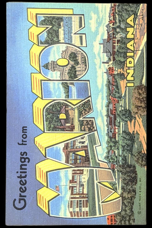 Greetings from Marion, Indiana - Digital Print Download