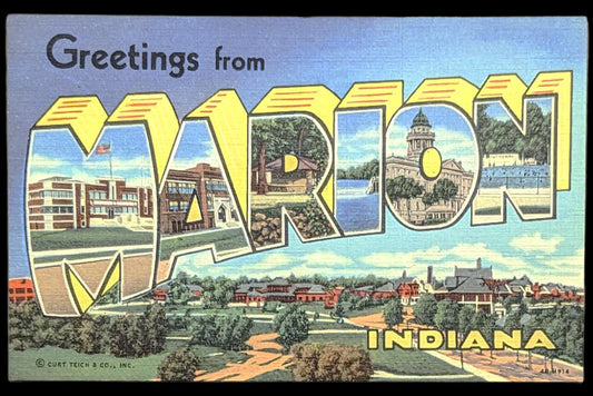 Greetings from Marion, Indiana - Digital Print Download