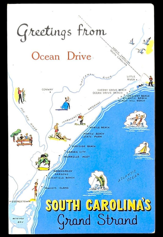 Greetings from Ocean Drive, South Carolina's Grand Strand - Digital Print Download