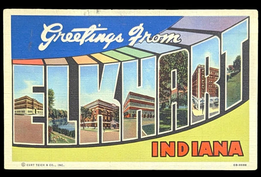 Greetings from Elkhart, Indiana - Digital Print Download