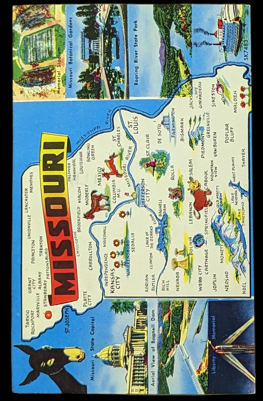 Vintage Missouri Digital Postcard Art - Digital Print Download