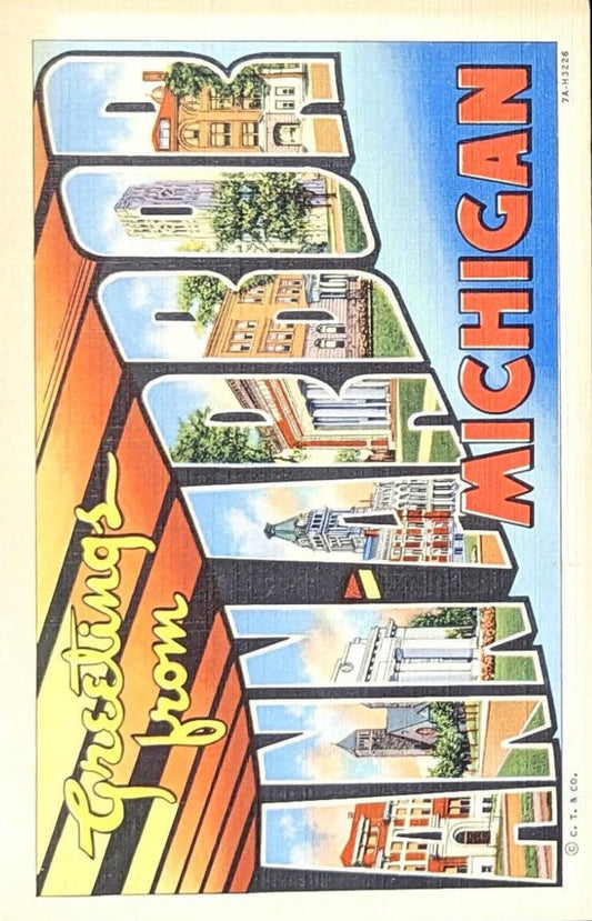 Greetings from Ann Arbor, Michigan - Digital Print Download