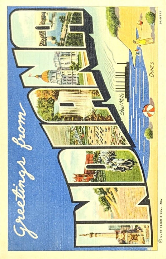 Greeting from Indiana - Digital Print Download