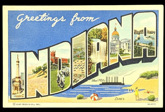 Greeting from Indiana - Digital Print Download